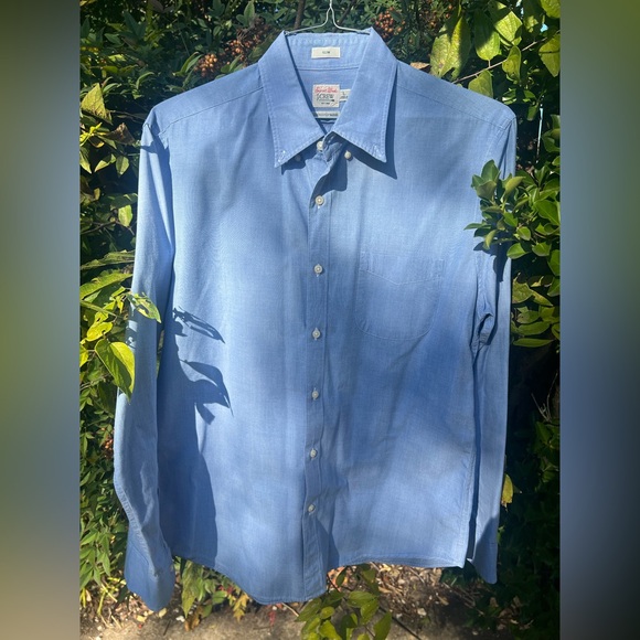Men's Blue Dress Shirt - Picture 1 of 3
